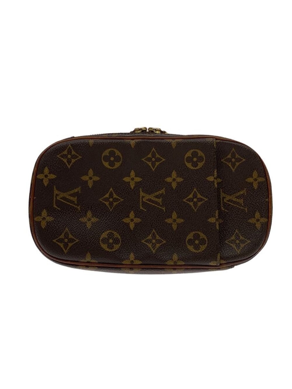 Louis Vuitton Pochette Gange Monogram Canvas Leather Brown